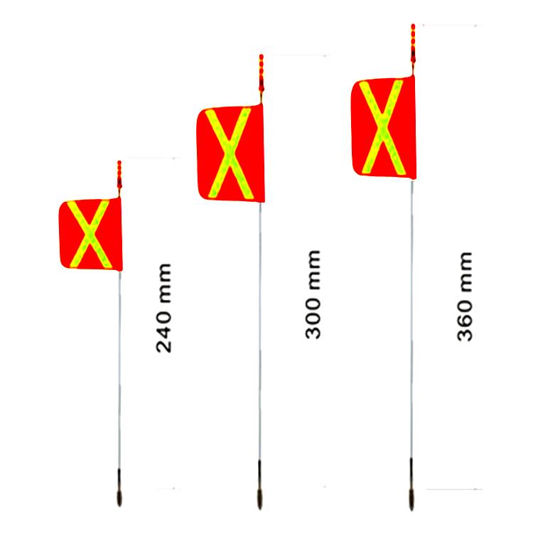 Warning Flag Mining Safety Whips 10 Feet