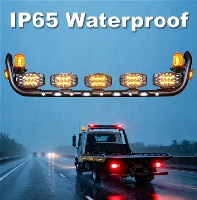 Truck Roof Light Bar With 9 Inch LED Driving Lights, Amber Beacon Lights & Strobe Lights For Heavy Duty Truck Trailer high quality