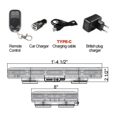 16-Inch Rechargeable LED Mini Light Bar high quality