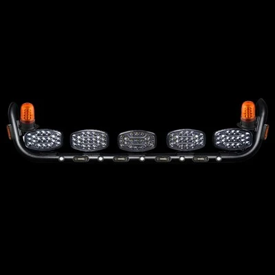Truck Roof Light Bar With 9 Inch LED Driving Lights, Amber Beacon Lights & Strobe Lights For Heavy Duty Truck Trailer factory
