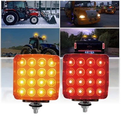 32LED Double Face Amber Red White Truck Side Marker Lights DC12V-24V For Retrofit/Upgrade