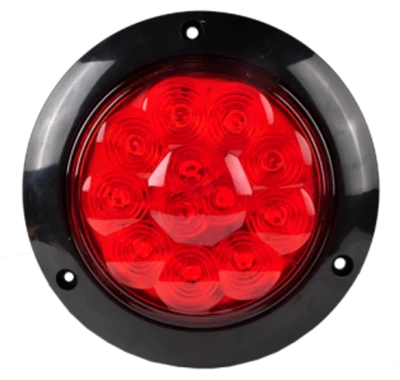 New 4 Inch Round LED Universal Brake & Reverse Light For Van Truck Trailer Tail Light With Convex Lens 24V
