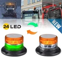 New Universal Magnetic Emergency Rotation Din Base Signal LED Strobe Beacon For Cars Trucks