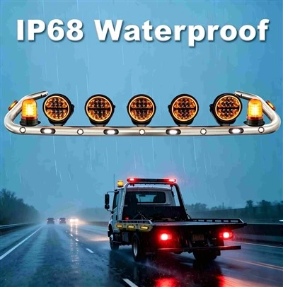 12-24V Roof Light Bar With LED Work Lights Beacon Lights And Strobe Lights IP68 Aluminum Housing For Truck Trailer Vehicle high quality